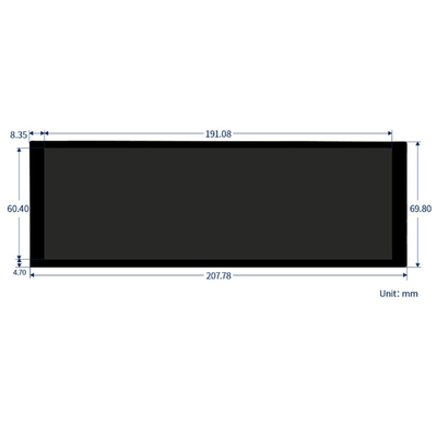 7.9 Inch Bar Type IPS Capacitive Touch TFT Monitor dengan HDMI Output untuk Raspberry Pi 4 Windows os Resolusi 400x1280