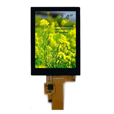 Modul LCD Layar Sentuh Layar Dapat Dibaca Sinar Matahari 2,4 Inci, Layar Sentuh LCD Semua Sudut Pandang 2,4 Inci