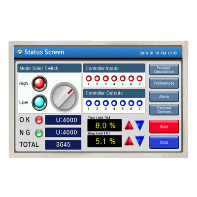 8 Bit LVDS Industrial TFT Display 10,1 Inch RGB 1280x800 Pixel 40 Pin