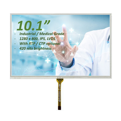 10 Inch Resistive LCD Touch Screen 1280x800 Titik Industri / Kelas Medis