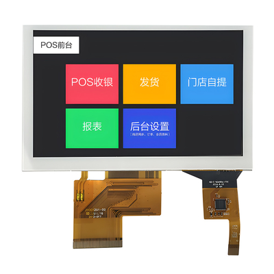 Layar Sentuh TFT LCD 5 Inch, Layar Sentuh Kapasitif Industri 800 × 480