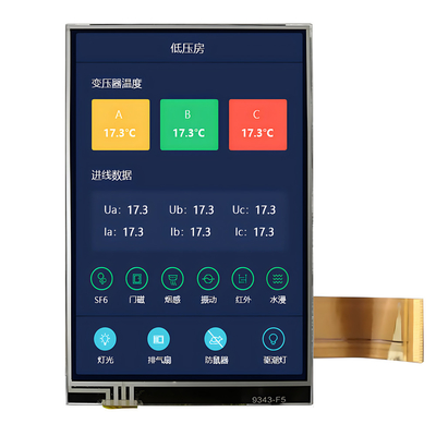 China TFT LCD Pabrik Pasokan 3.5 Inch 320x480 Pixel dengan Resistive Touchscreen