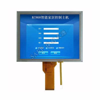 8" 800x600 Layar Sentuh LCD Industri Antarmuka RGB 50 Pin