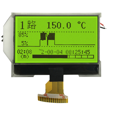 Layar LCD Grafis STN Kuning Hijau Monokrom 128x64 Positif 3.3V SPI