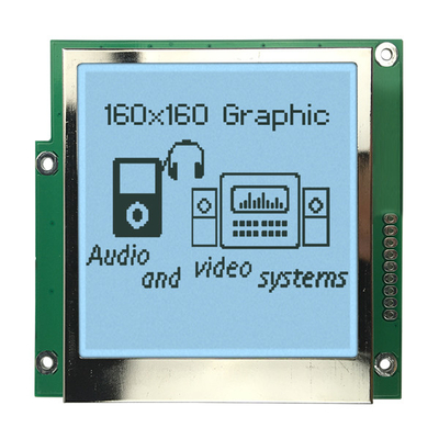 160x160 Grafis FSTN LCD Tampilan Modul Positif ST75161 3.3V VDD SPI Antarmuka