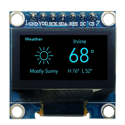 7 Pin 0,96 Inch OLED Display Module SPI 3V Putih PMOLED Dengan SSD1306 Driver IC