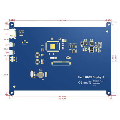 Raspberry PI 7 Inch HDMI TFT LCD Display Dengan Layar Sentuh Kapasitif