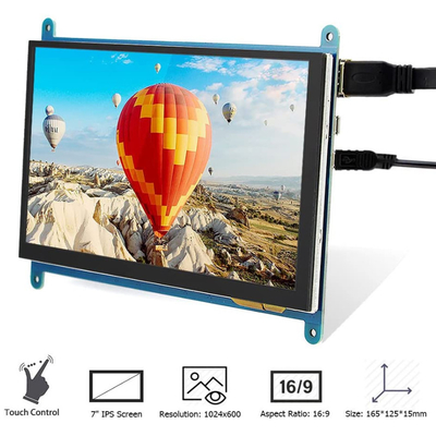Raspberry Pi4 HDMI 7 Inch TFT LCD Display 800x480 Dots Dengan Panel Sentuh Kapasitif
