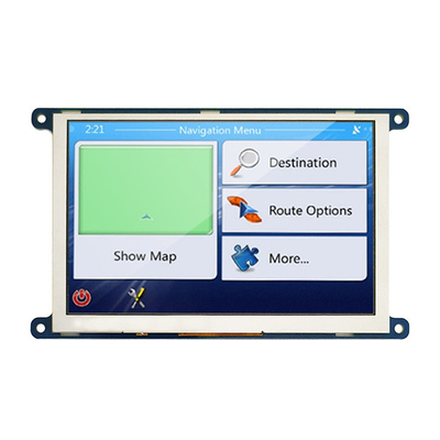 Antarmuka Serial SPI 5 Inch TFT LCD Display 800x480 Dots IPS Automotive Grade