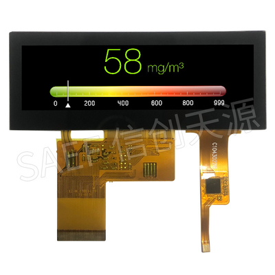 480x128 3,9 Inch RGB TFT LCD Module Dengan Layar Sentuh Kapasitif 40 Pin