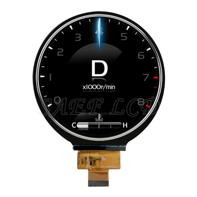 4 inci LCD TFT Bulat, LCD Bulat Berkualitas Otomotif dengan Antarmuka MIPI, 500-1000 Nits Kecerahan untuk Dashboard Mobil
