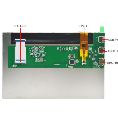 300cd/m2-1000cd/m2 PCAP Touch Display 10.1 Inch HDMI Dengan Raspberry Pi Kompatibel