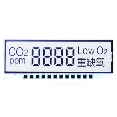 Display LCD 7-segmen yang disesuaikan Mesin desinfeksi ozon anion, pengontrol udara segar, LCD latar belakang VA hitam