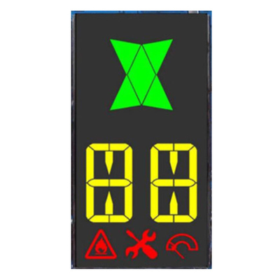 Display LCD 7-segmen yang disesuaikan Mesin desinfeksi ozon anion, pengontrol udara segar, LCD latar belakang VA hitam