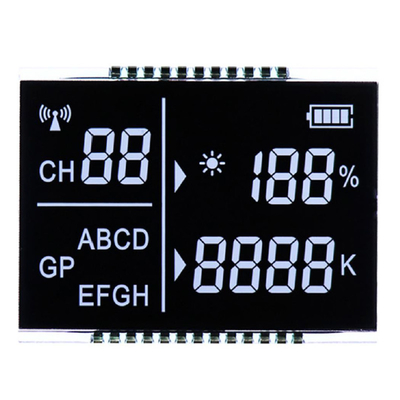 LCD Display Segmen Layar Bulat Octagonal Water Cup VA Tujuh Segmen LCD Display Untuk Suhu Dan Kelembaban LCD