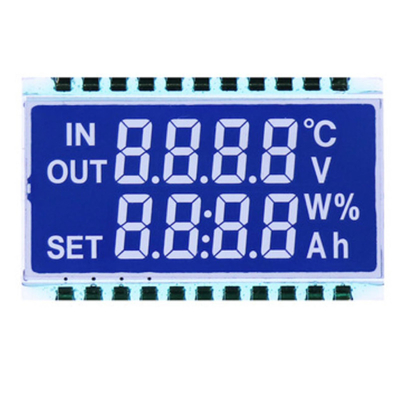 LCD Display Segmen Layar Bulat Octagonal Water Cup VA Tujuh Segmen LCD Display Untuk Suhu Dan Kelembaban LCD