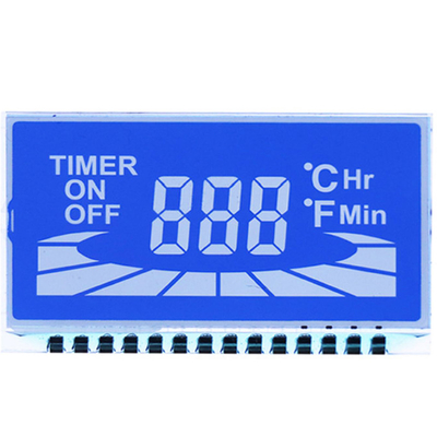 Custom STN LCD Panel, STN Mode Biru / Latar Belakang Aksara Putih / Tampilan Font, Koneksi Pin Logam