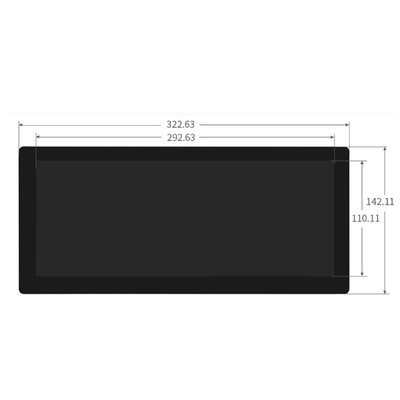 Strip Bar LCD 12,3 Inch Automotive Grade Display Dengan CTP, HDMI Interface Mendukung Raspberry Pi, Windows, Jetson Nano