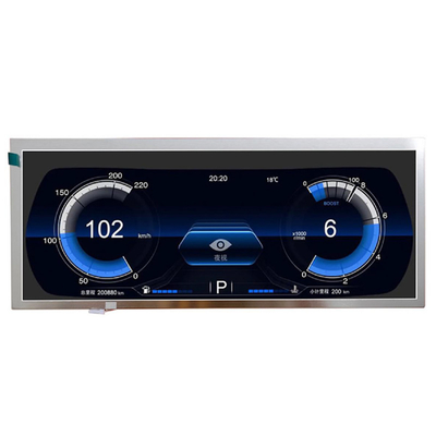 Tampilan Terentang 12,3" Inci TFT Bar LCD Tipe 1920x720 Titik LVDS IPS HD Automobile Grade For Advertising Player