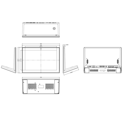 L-Shaped 10,1 Inch Android All-In-One Machine 1280*800 Ips Full Angle Untuk Video Konferensi