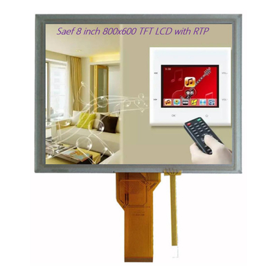 8 inci TFT-LCD untuk Sistem Tertanam dan Perangkat Industri, TFT LCD Display 8 &quot;800x600 RGB 50 Pin dengan Resistive Touch