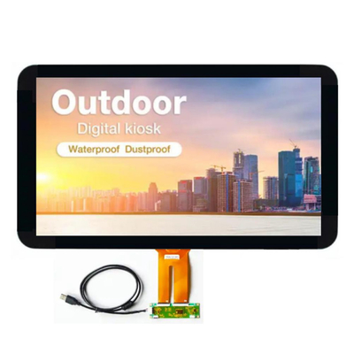 Kecerahan Tinggi 1000Nits 21,5 Inch IPS TFT LCD Display Resolusi FHD dengan Antarmuka LVDS
