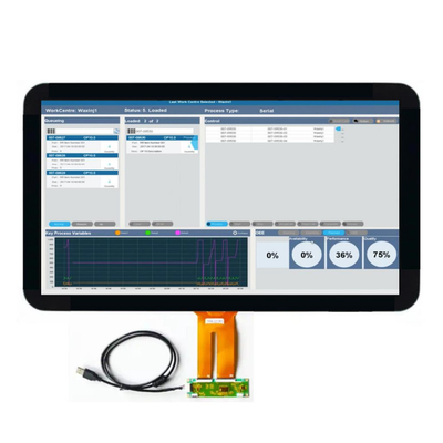 PCAP TFT Display 21.5 Inch FHD 1920*1080 Resolusi, LVDS 21.5 Inch TFT LCD Display Dengan Dibangun-di LED Backlight Driver