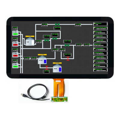 PCAP TFT Display 21.5 Inch FHD 1920*1080 Resolusi, LVDS 21.5 Inch TFT LCD Display Dengan Dibangun-di LED Backlight Driver