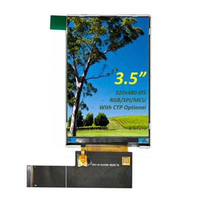3.5 &quot;Inch TFT LCD Display Module 320x480 HVGA IPS Full Viewing Angle Dengan RGB/MCU/SPI Interface