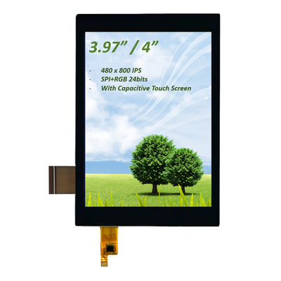 Layar TFT PCAP 4 Inci (3,97&quot;), LCD TFT 4 Inci SPI+Antarmuka RGB Layar Sentuh Kapasitif IPS