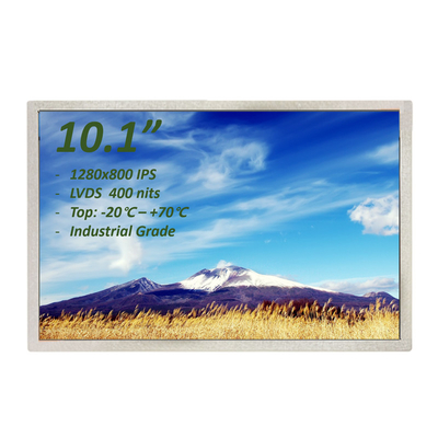 8 Bit LVDS Industrial TFT Display 10,1 Inch RGB 1280x800 Pixel 40 Pin