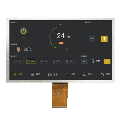 7 inci 40 Pin LVDS TFT LCD Display CTP Opsional 1024x600 Pixel Screen