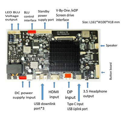 27" UHD Industrial TFT LCD 3840x2160 Resolusi eDP 1.4 1000 cd/m2 60Hz RoHS/REACH EU/US Stock Operating Tem. 0C sampai 50C