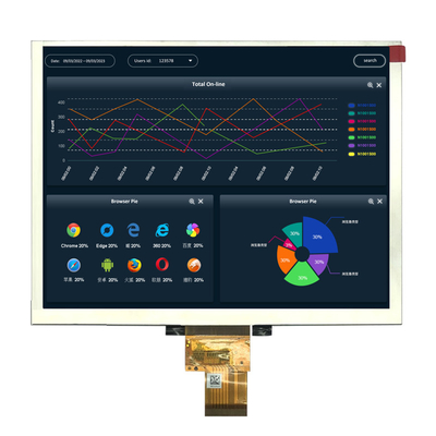 8 Inci TFT LCD Display 800x600 Pixel TN RGB TN 12 Jam Menampilkan arah layar