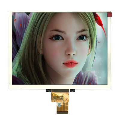 Hard Coating 8inch Industrial TFT Display 800x600 Titik 24-Bit RGB 50 Pin