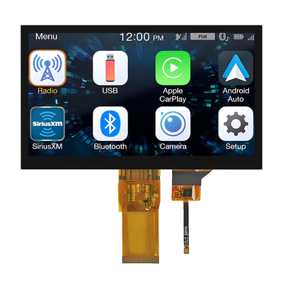 7 &quot;Inch IPS TFT LCD Touch 1024x600 Antarmuka RGB Sudut Pandang Penuh