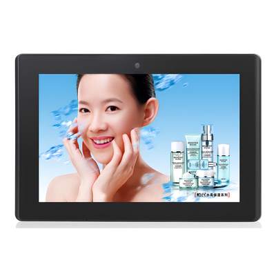 10 Inch Wall Mounted Android Advertising Display Dengan 1280x800 Multi Touch Wifi POE RJ45 Port LCD Monitor