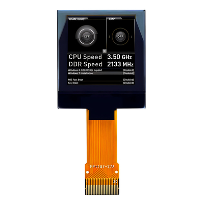 20 Pin 1.12 Inch OLED Display Module 128x128 40mm Panjang ZIF Konektor Paralel SPI I2C
