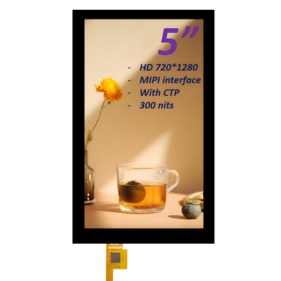 5 Inci Kapasitif TFT LCD Display, 5 Inci LCD Display 720*1280 Pixels MIPI Interface