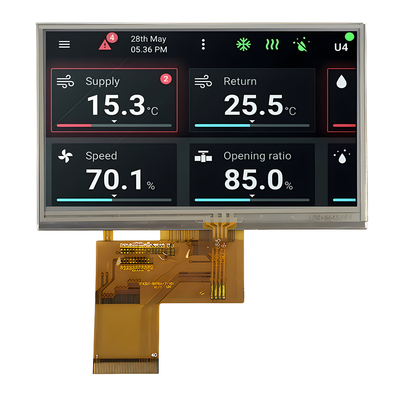 4.3-Inch Resistive Touch IPS TFT LCD Module Dengan Resolusi 480x272 Pixel Dan Antarmuka RGB