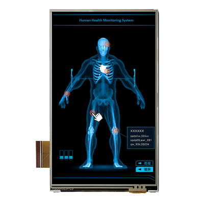 Harga Pabrik 4,3 Inci RGB TFT Tampilan 480x800 Pixel Vertikal LCD Dengan Resistive Touch Screen