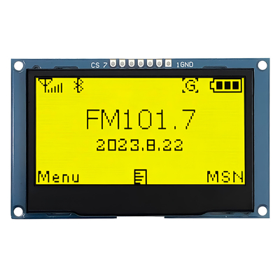 2.42 inci layar OLED Kuning Dengan Resolusi 128x64 Dan 7-Pin SPI Interface