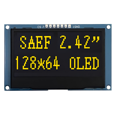 2.42 inci layar OLED Kuning Dengan Resolusi 128x64 Dan 7-Pin SPI Interface