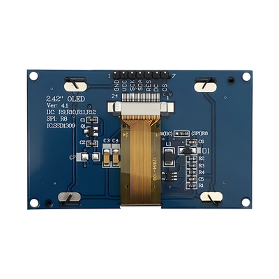 2.42 inci layar OLED Kuning Dengan Resolusi 128x64 Dan 7-Pin SPI Interface