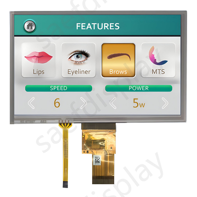 Perangkat Kecantikan Tampilan Layar 9 inci TFT LCD 800x480 Titik RGB Antarmuka Dengan RTP