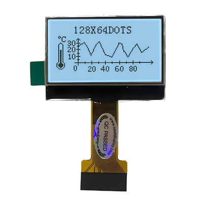 128X64 Pixel COG LCD FSTN Positif 3.3v Dengan Unit Backlight Putih