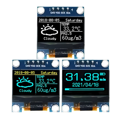 0.96 inci 128x64 Dot Matrix OLED Display Module 4-Pin I2C Interface