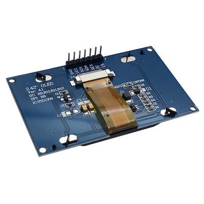 2.42-Inch 128x64 Dots OLED Display Module Dengan SPI Interface Dan Warna Font Putih &amp; Biru