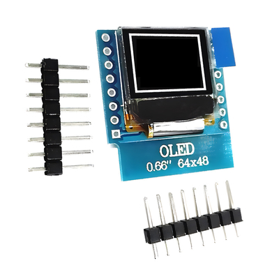 0.66 Inch IIC OLED Display 16 Pin Dengan 64x48 Pixel, Font Putih/biru Ultra-Low Power OLED Display