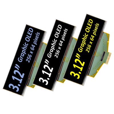 3.12 inci Industri Grade OLED Display Module- 256x64 Pixel, 30-Pin dengan SPI, I2C Interface
